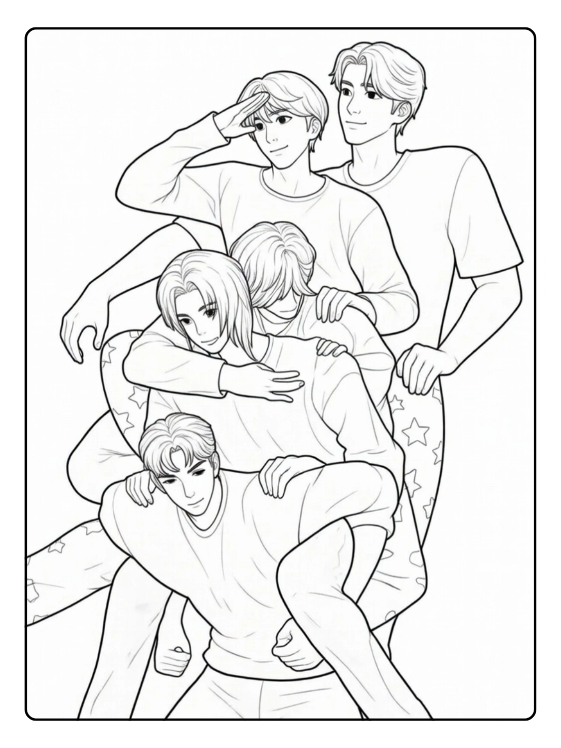 Saja Boys Coloring Pages – Kpop Demon Hunters (5)