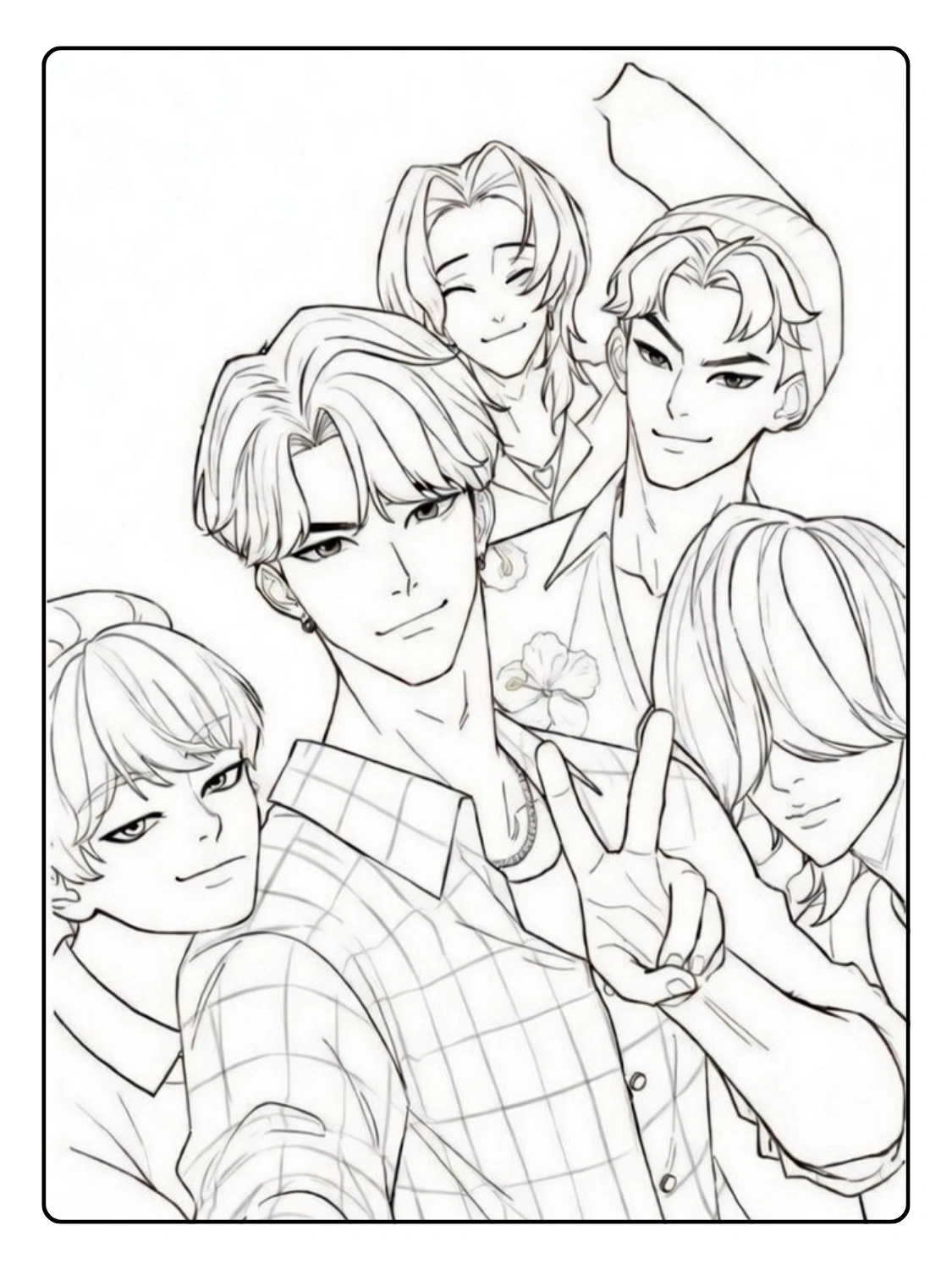 Saja Boys Coloring Pages – Kpop Demon Hunters (6)