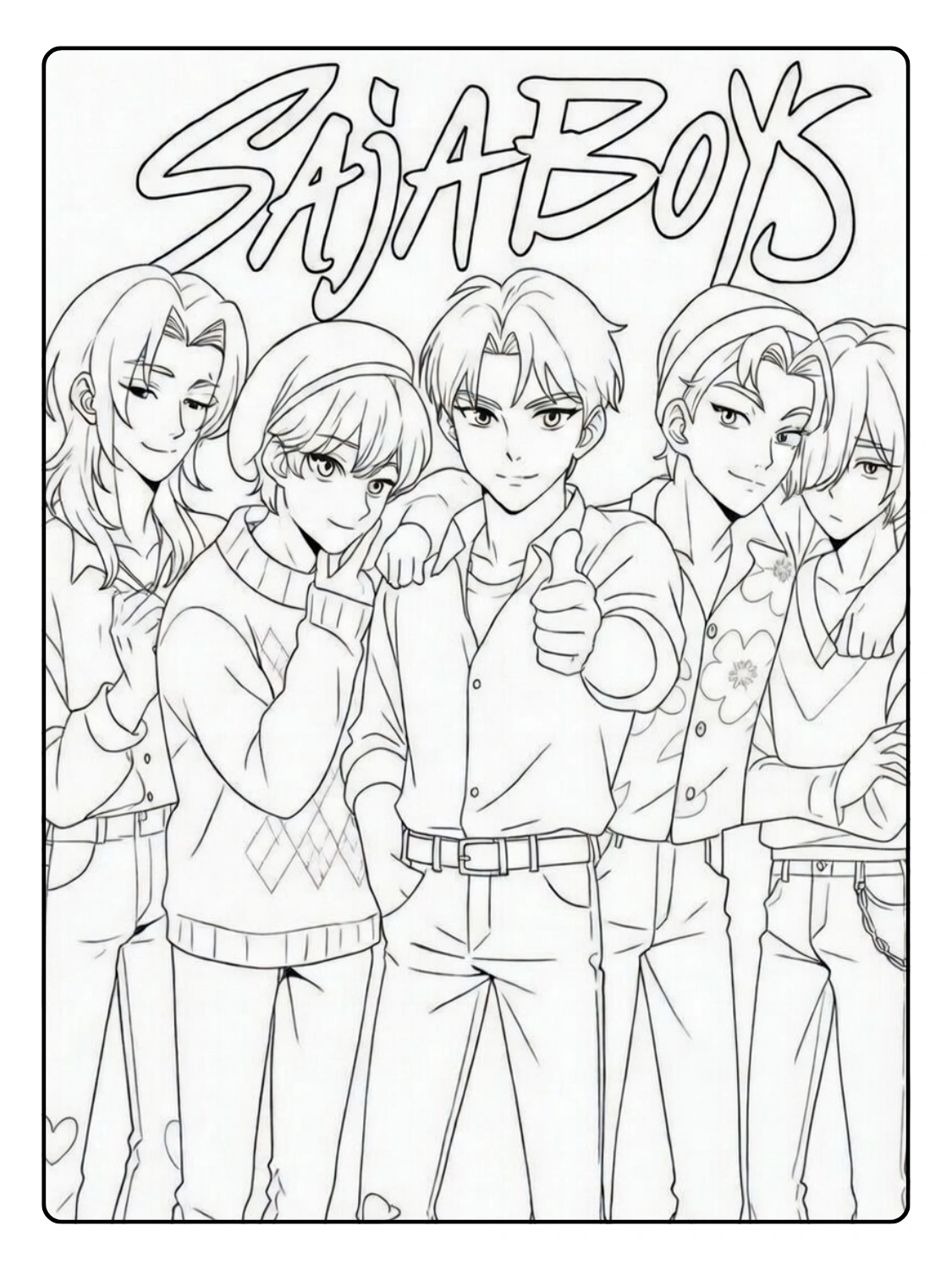 Saja Boys Coloring Pages – Kpop Demon Hunters (8)