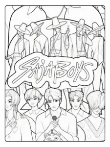 Saja Boys Coloring Pages – Kpop Demon Hunters (9)