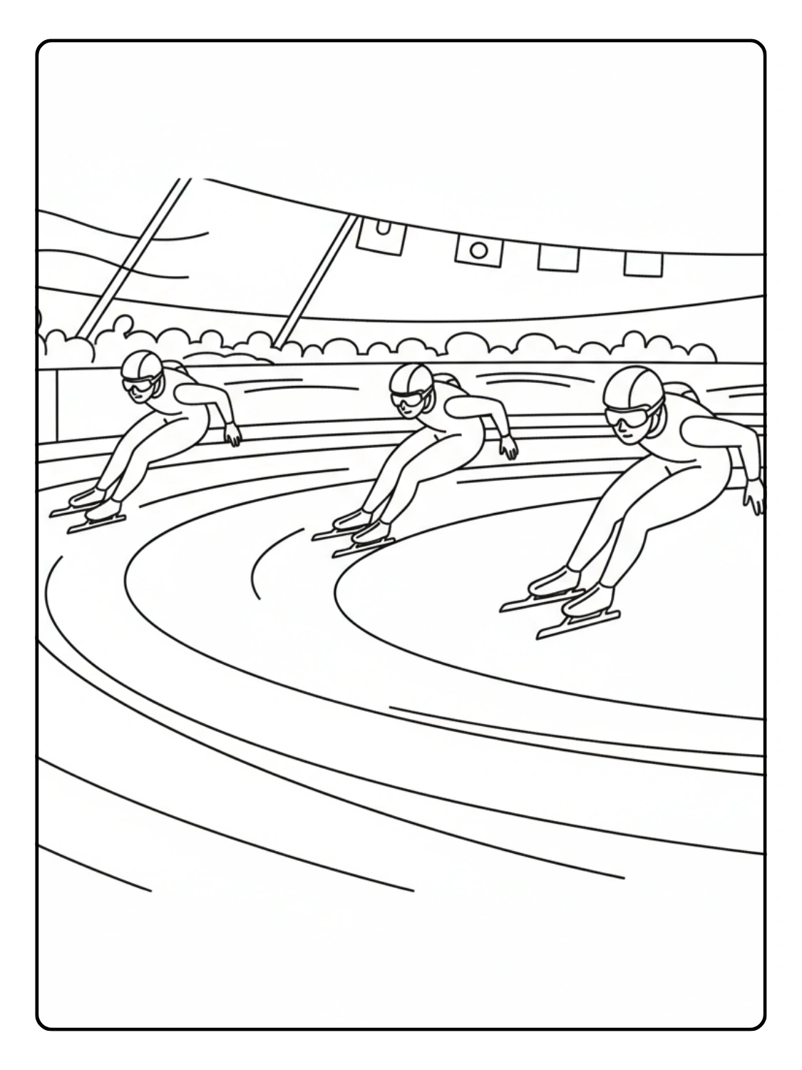 An athlete racing headfirst down an icy track.