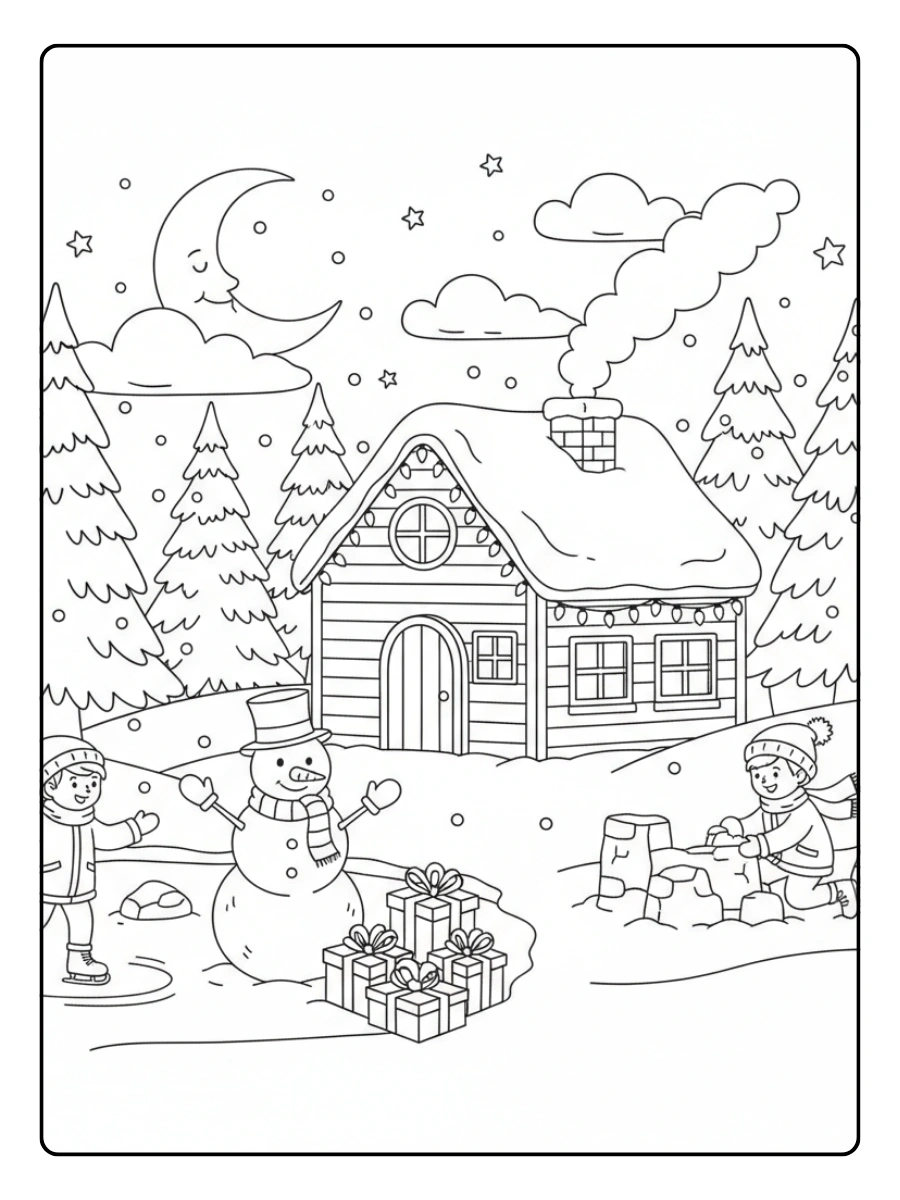 Winter Holiday Coloring Pages