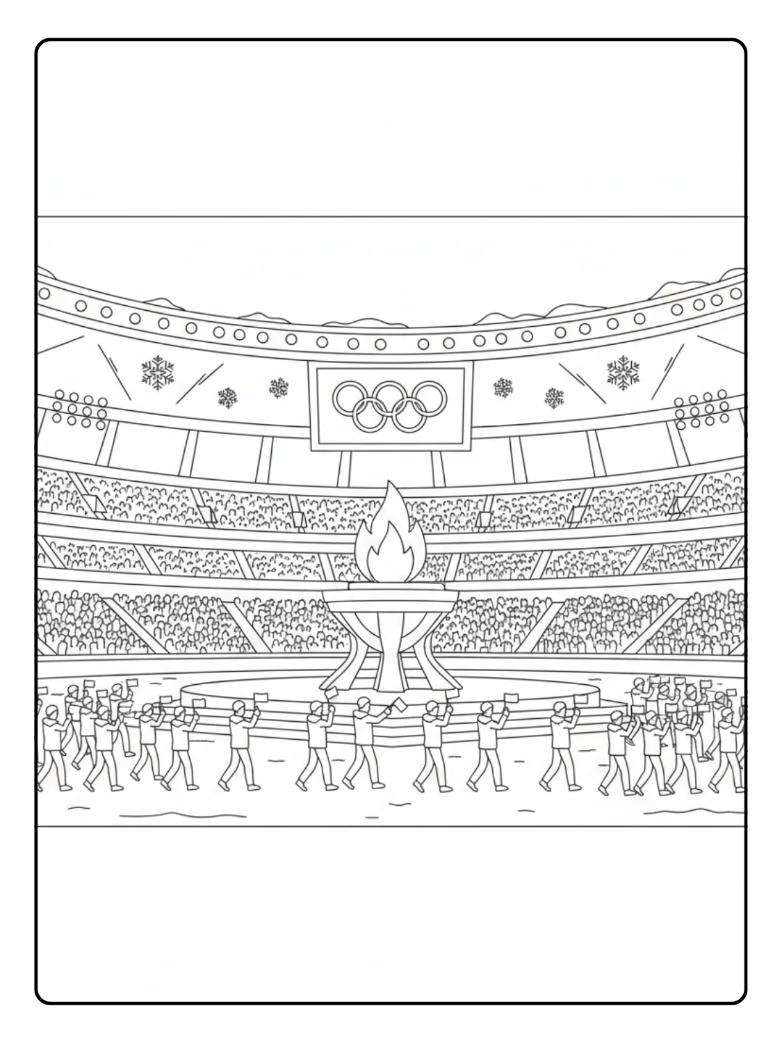 Winter Olympics Opening Ceremony Coloring Page