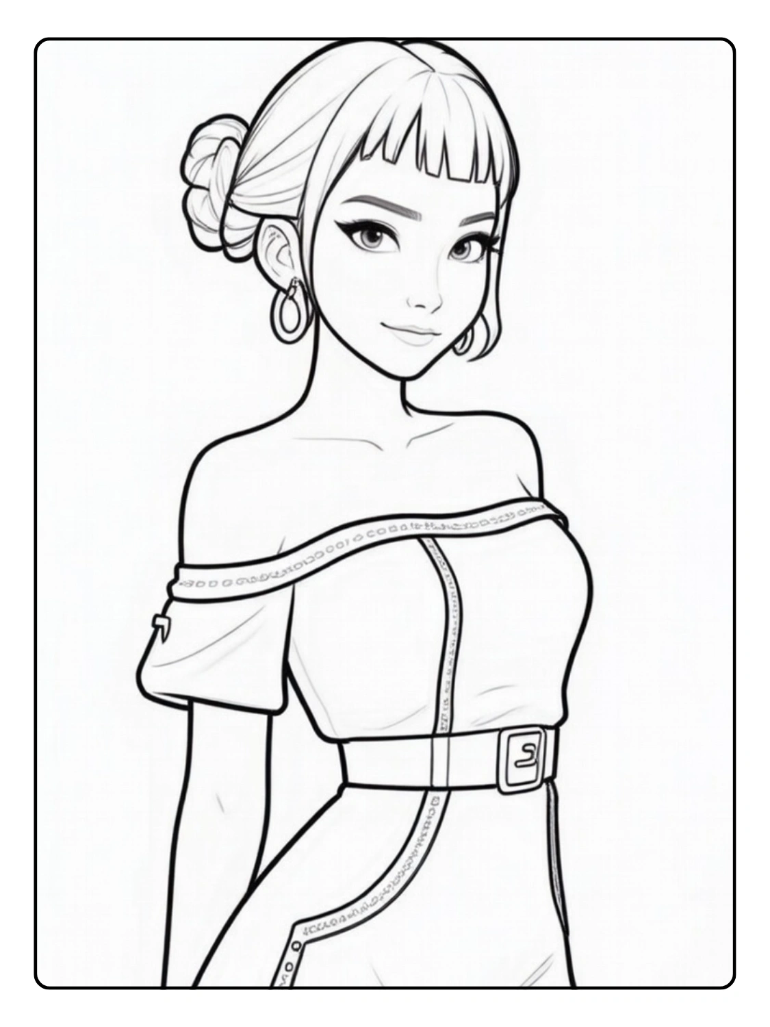 Zoey Coloring Pages – Kpop Demon Hunters (2)