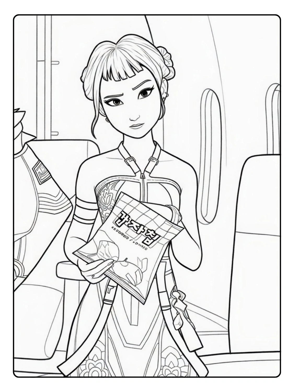Zoey Coloring Pages – Kpop Demon Hunters (3)