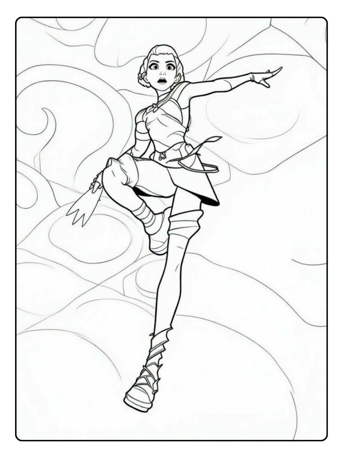 Zoey Coloring Pages – Kpop Demon Hunters (5)
