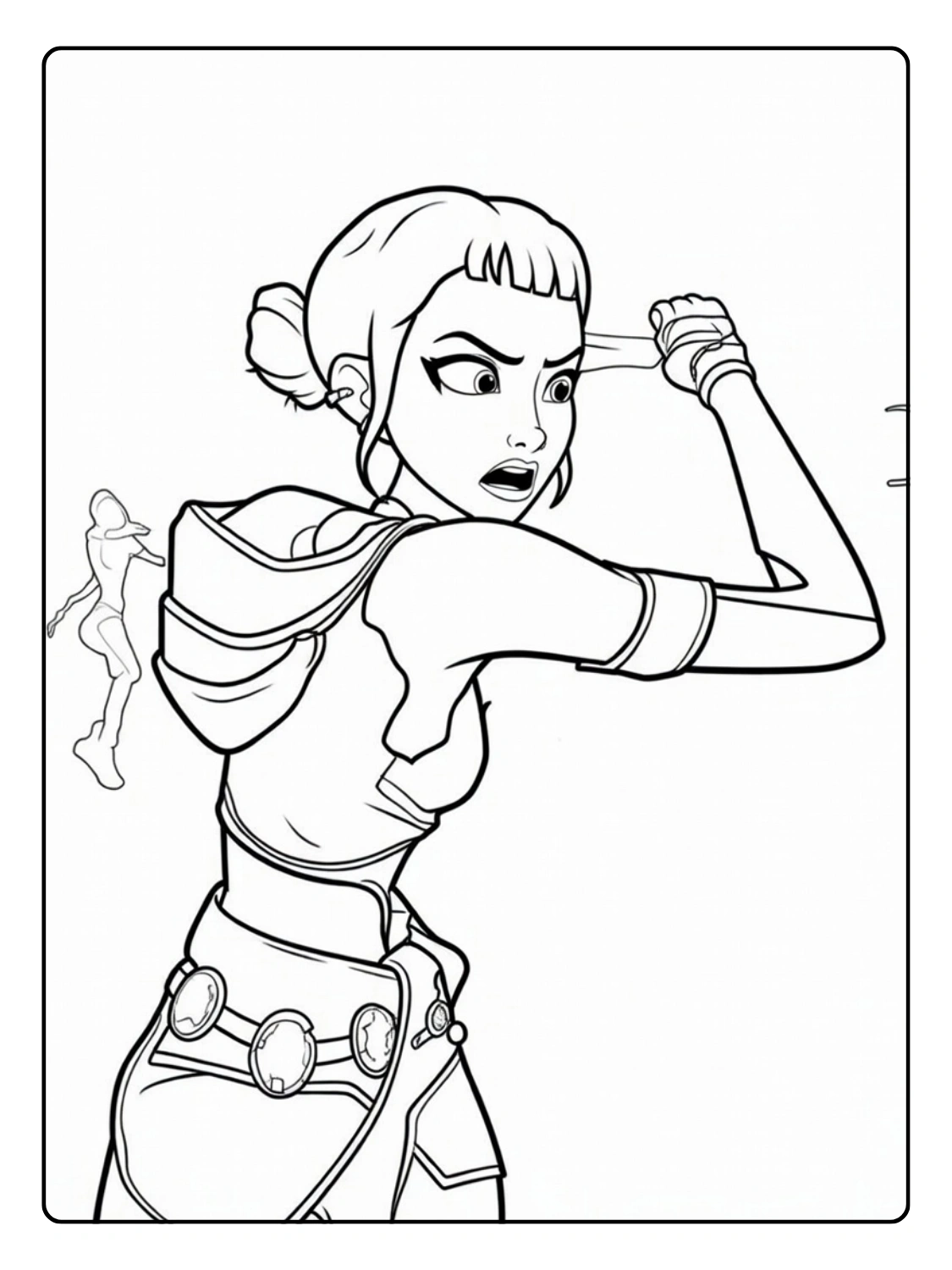 Zoey Coloring Pages – Kpop Demon Hunters (6)