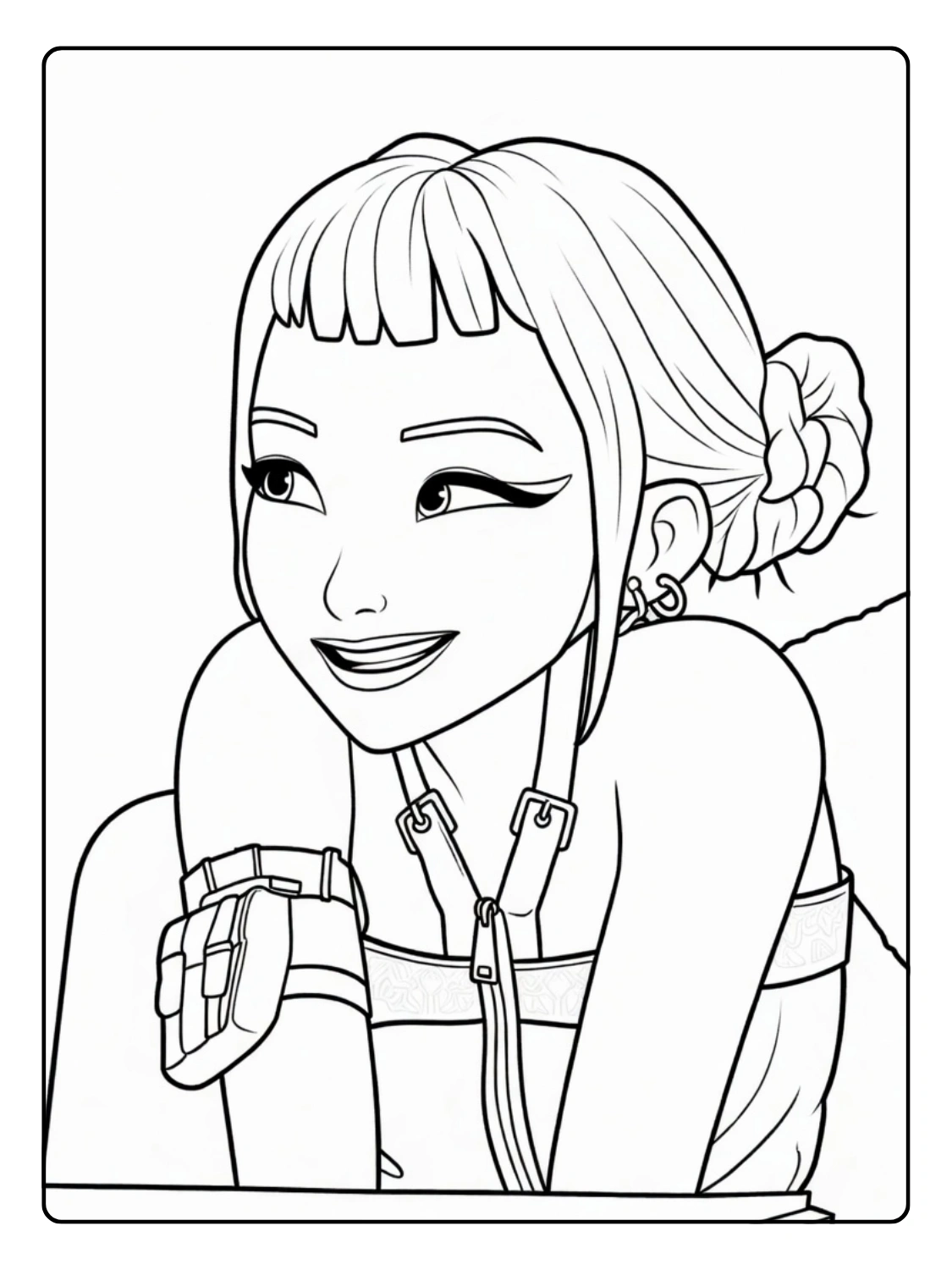 Zoey Coloring Pages – Kpop Demon Hunters (8)