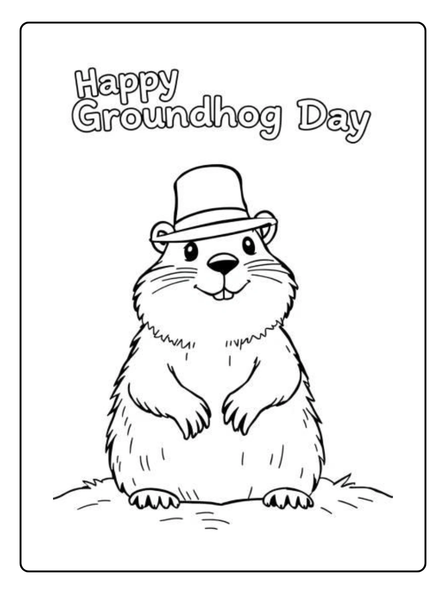 groundhog day coloring pages (1)