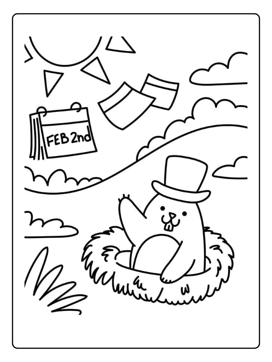 groundhog day coloring pages (10)