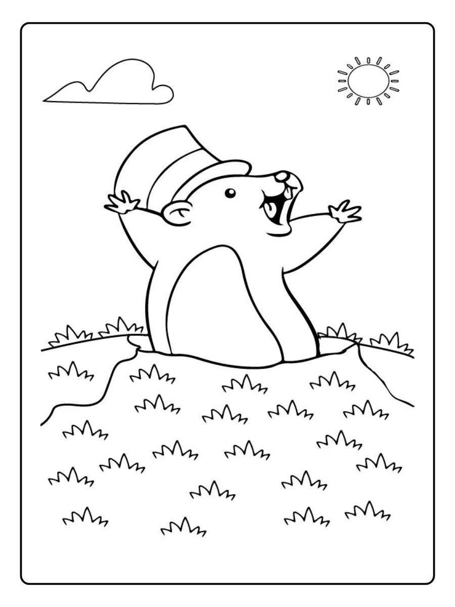 groundhog day coloring pages (3)