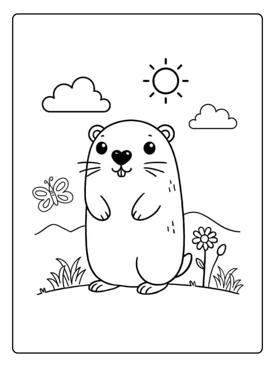 groundhog day coloring pages (5)