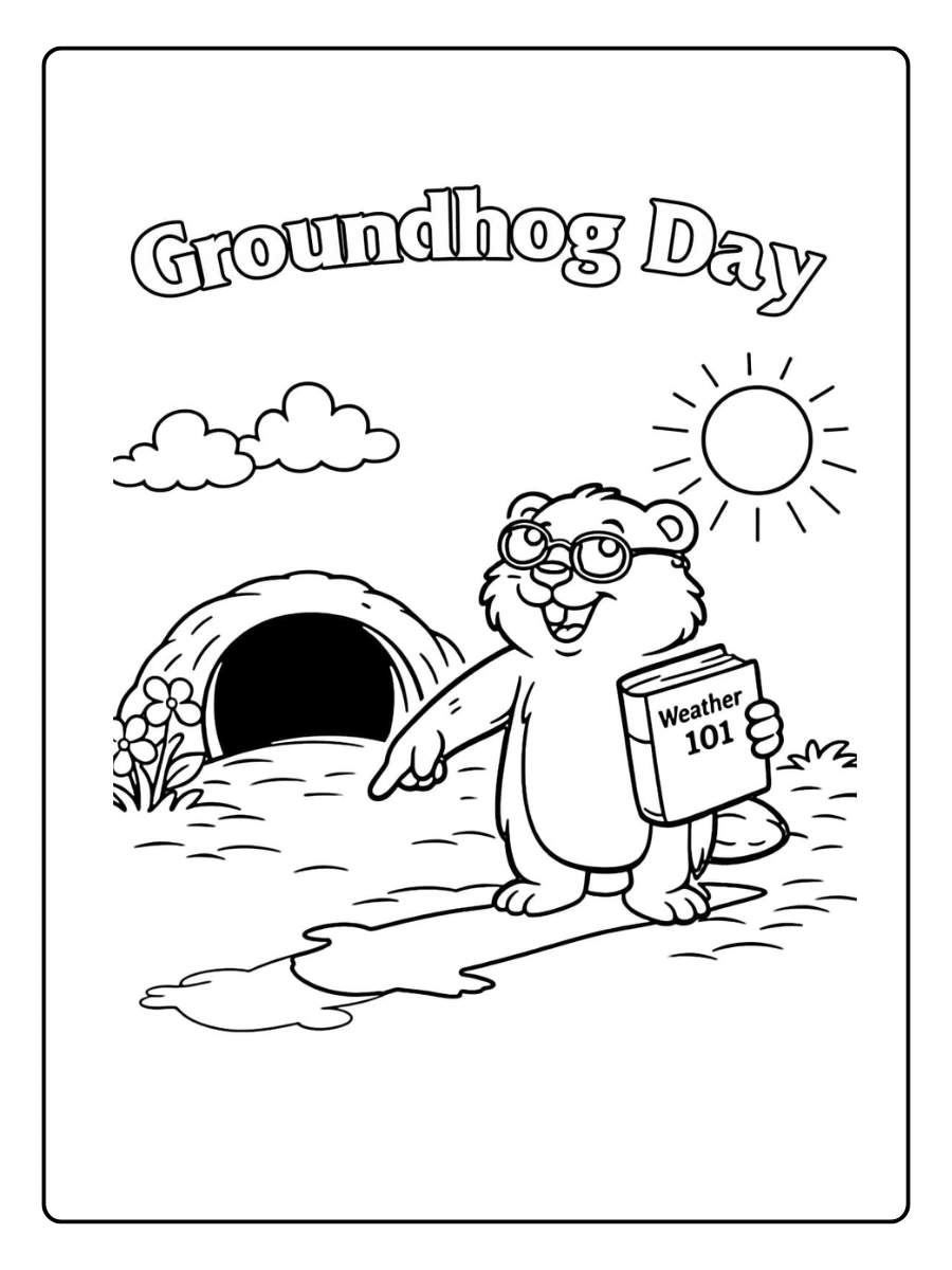 groundhog day coloring pages (9)