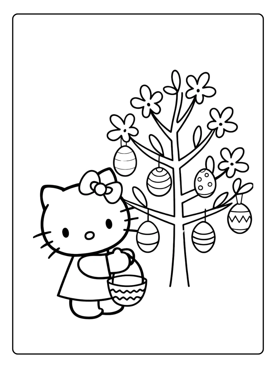 hello kitty easter coloring pages (10)