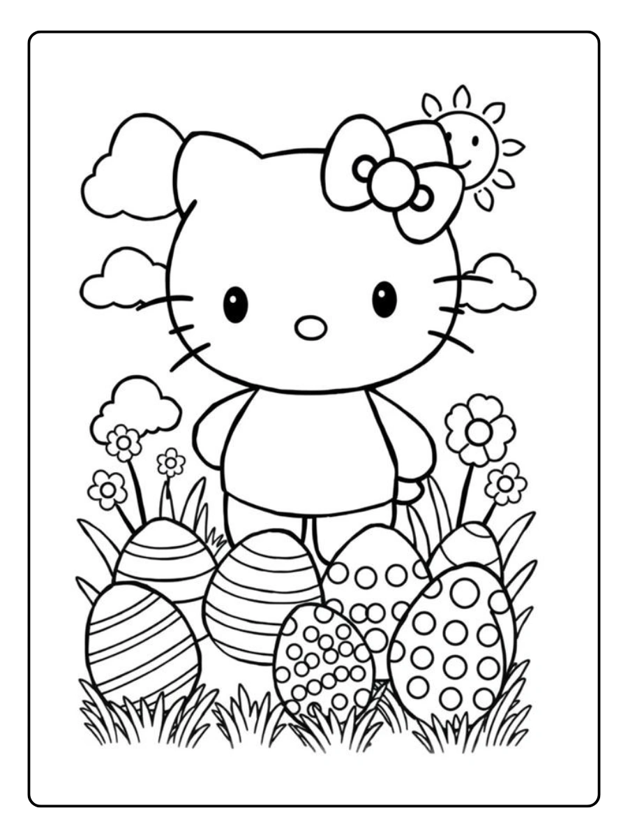 hello kitty easter coloring pages (12)