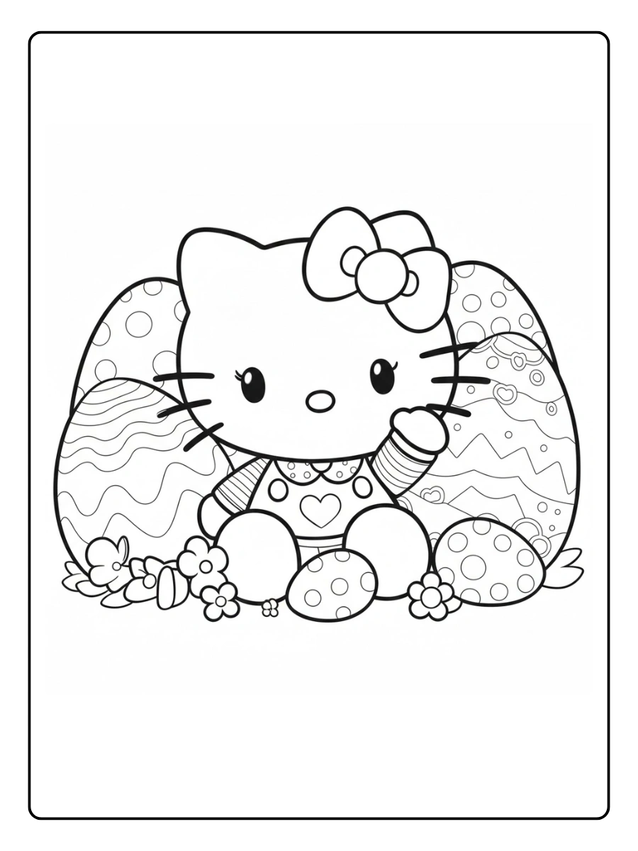 hello kitty easter coloring pages (15)