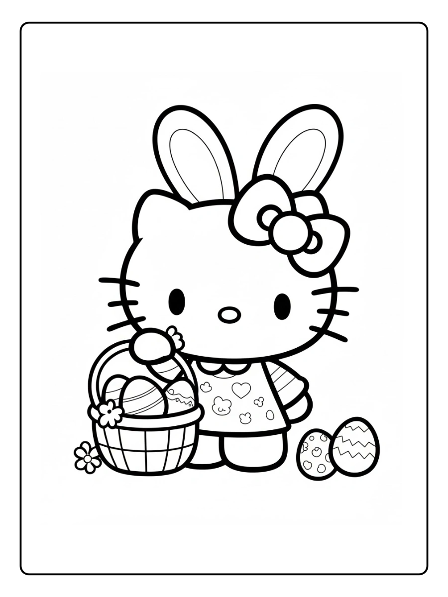 hello kitty easter coloring pages (2)