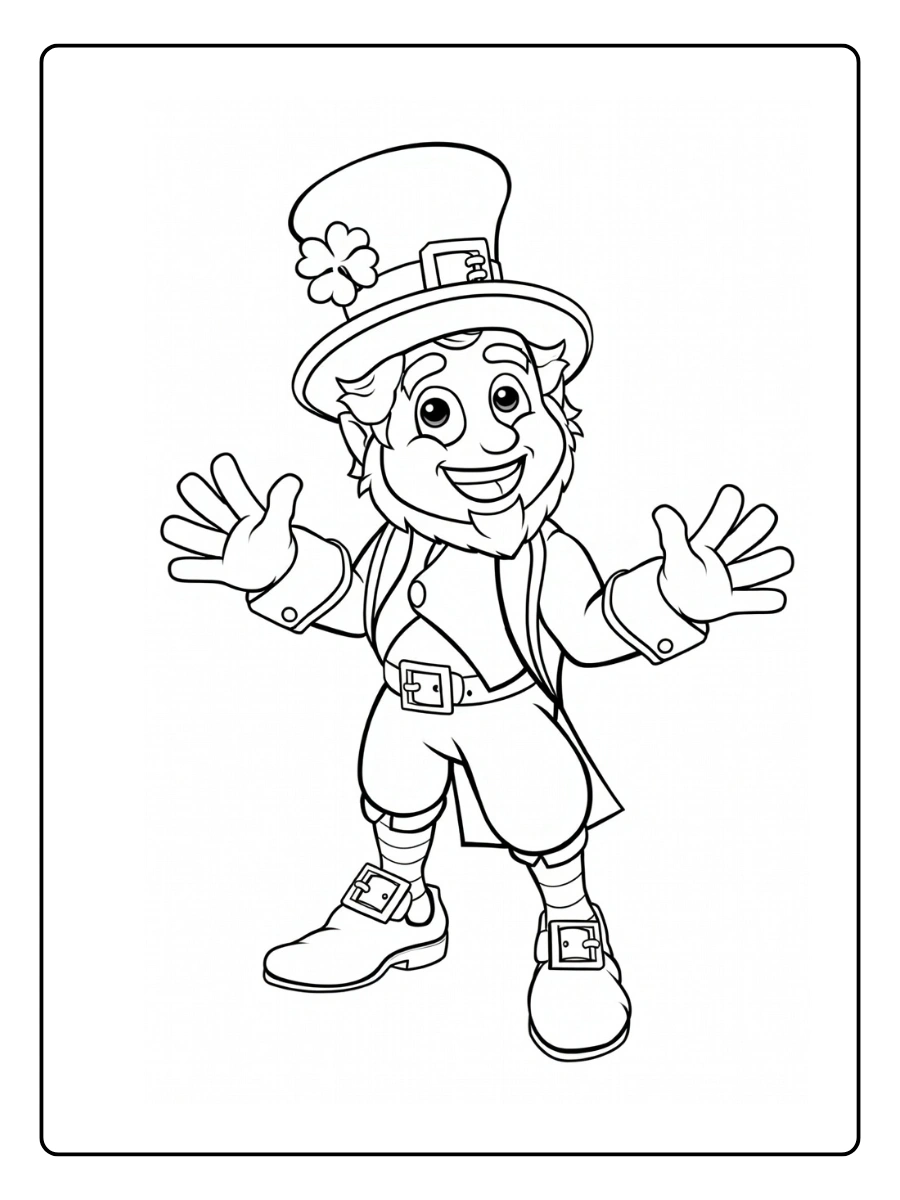leprechaun coloring page (1)