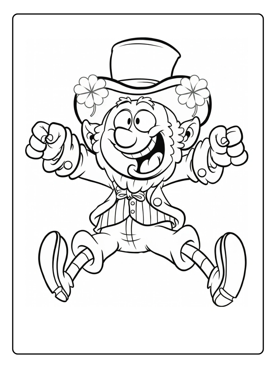 leprechaun coloring page (3)