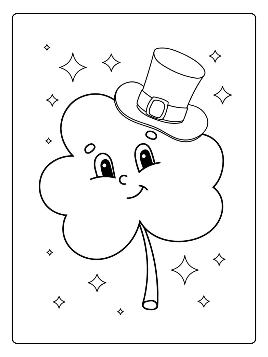 shamrock coloring page (10)