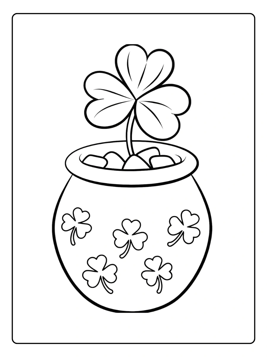 shamrock coloring page (2)