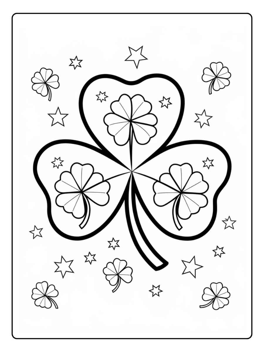 shamrock coloring page (6)