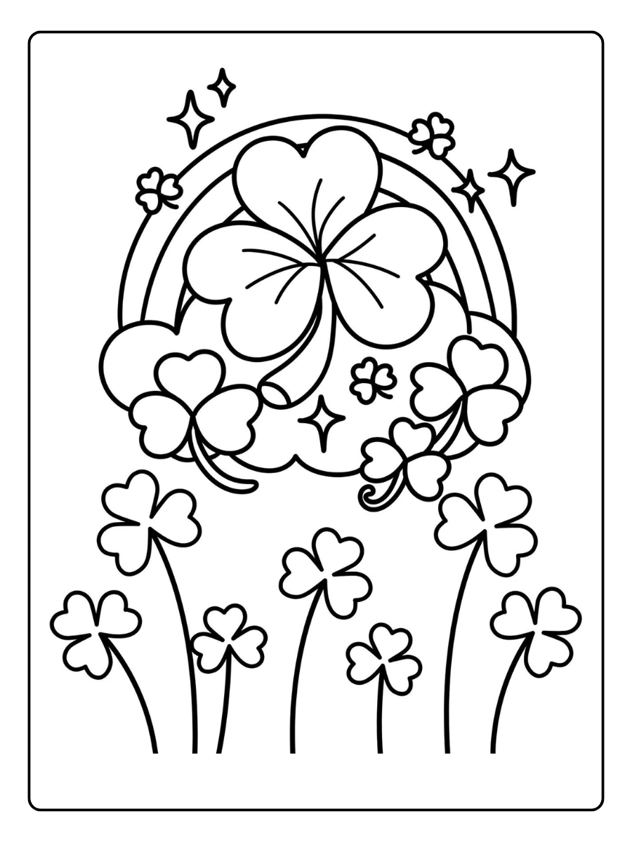 shamrock coloring page (7)