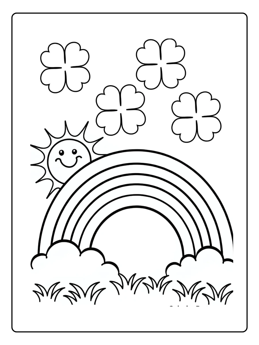 shamrock coloring page (9)