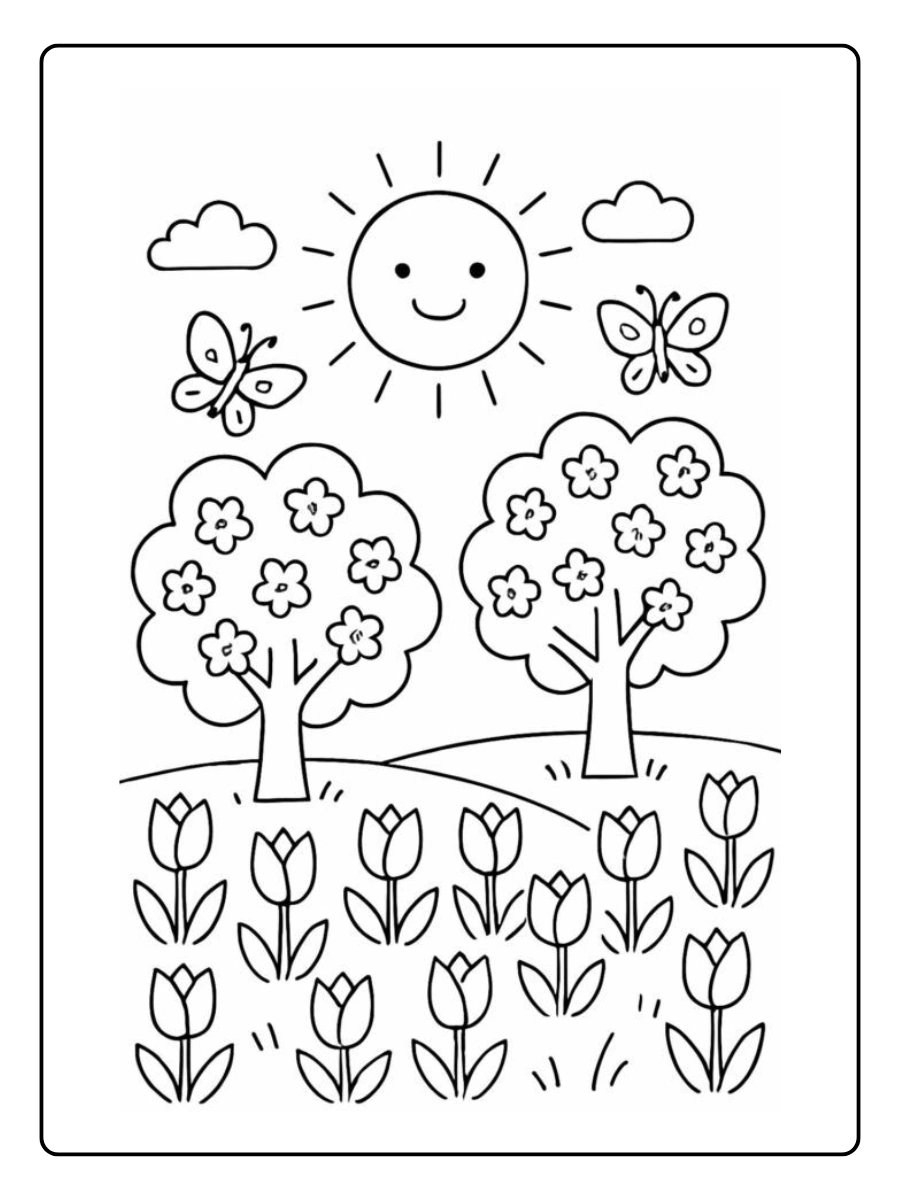 spring coloring sheets (12)