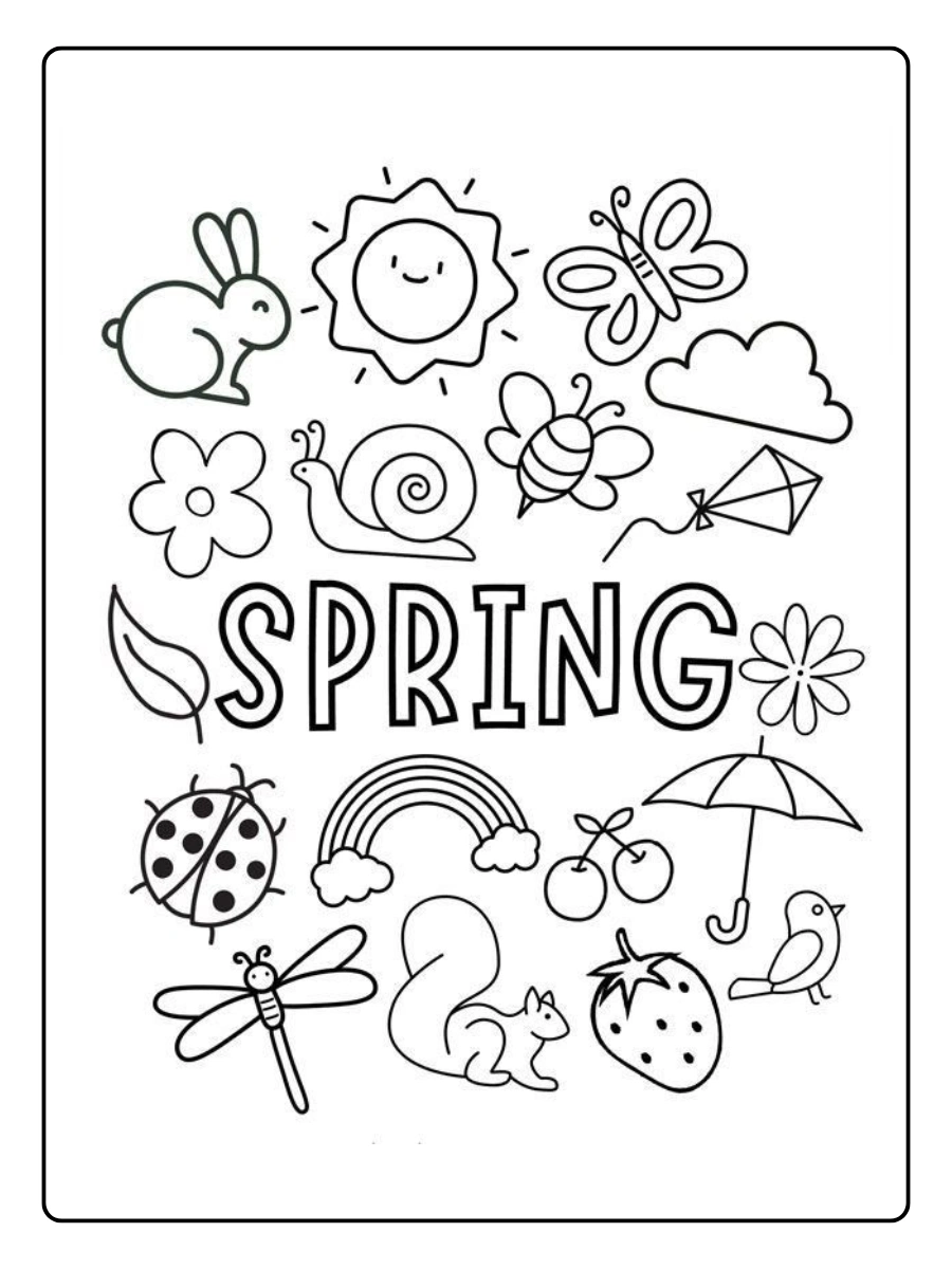 spring coloring sheets (4)