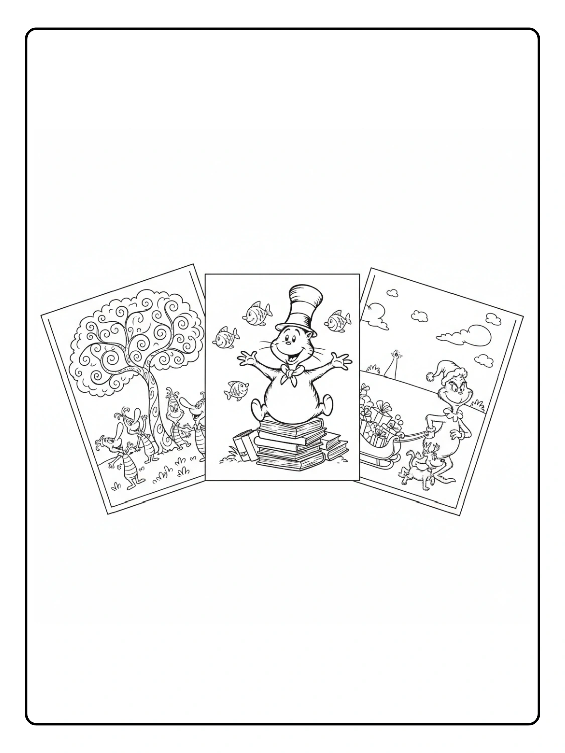 Happy Birthday Dr Seuss Coloring Pages for Kids